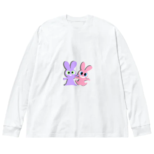 仲良しうさぎ Big Long Sleeve T-Shirt