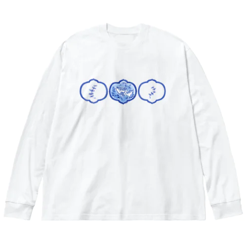 藍色金魚 Big Long Sleeve T-Shirt