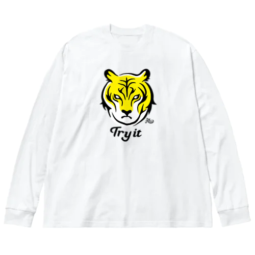 トライする虎 Big Long Sleeve T-Shirt