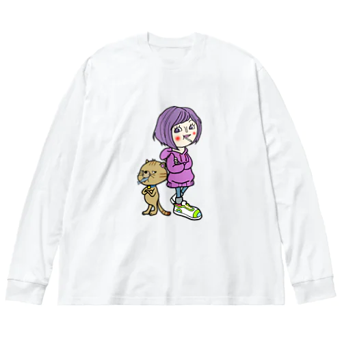 きゃっと＆がぁる Big Long Sleeve T-Shirt