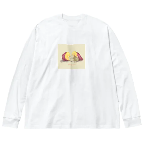 焼き芋うさぎ ビッグシルエットロングスリーブTシャツ