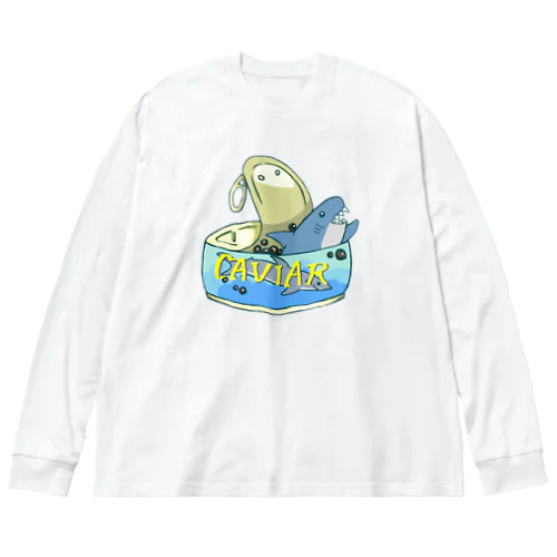 サメとキャビア缶 Big Long Sleeve T-Shirt