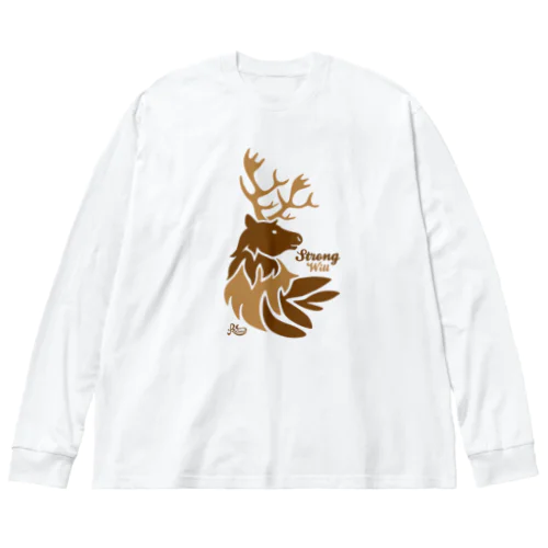 強い意志のトナカイ Big Long Sleeve T-Shirt