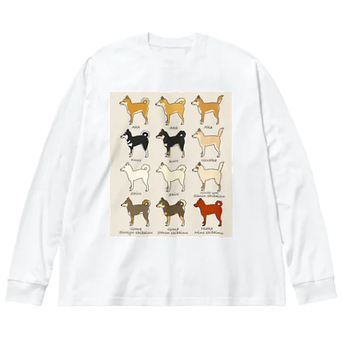 柴犬(前) ビッグシルエットロングスリーブTシャツ