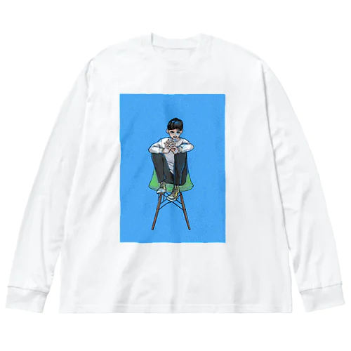 青年と椅子 Big Long Sleeve T-Shirt