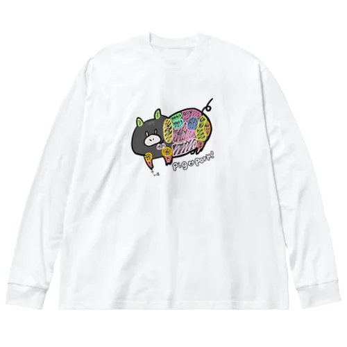 黒豚部位。 Big Long Sleeve T-Shirt