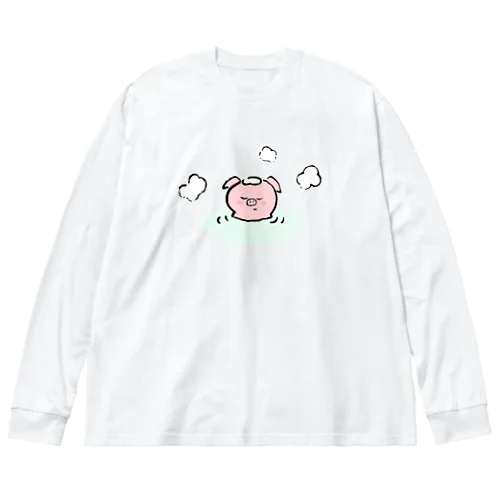 ブーさん温泉 Big Long Sleeve T-Shirt