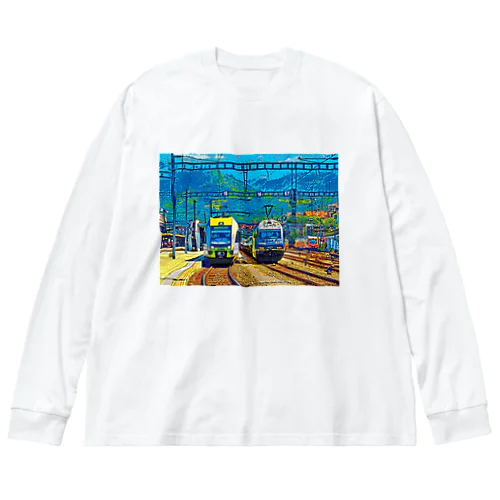 スイス シュピーツの駅 ビッグシルエットロングスリーブTシャツ