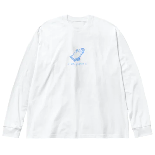 祈りの手 Big Long Sleeve T-Shirt