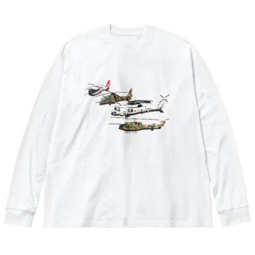 4heli1 ビッグシルエットロングスリーブTシャツ