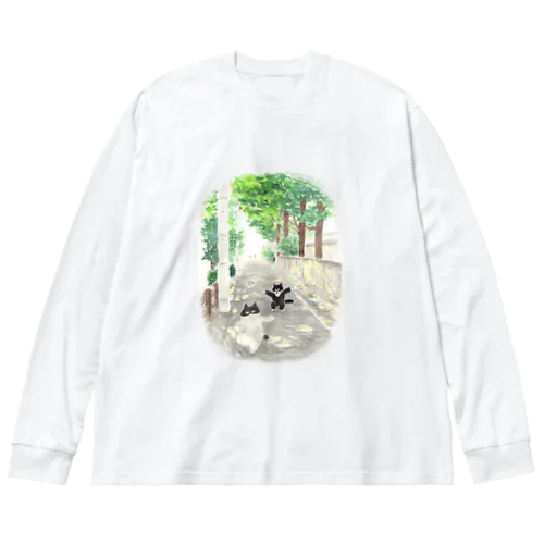 熊吉＆一美　日陰 Big Long Sleeve T-Shirt