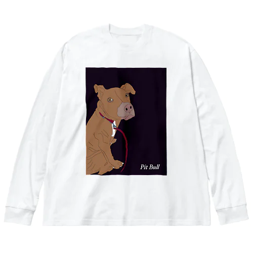 American Pit Bull Terrier ビッグシルエットロングスリーブTシャツ