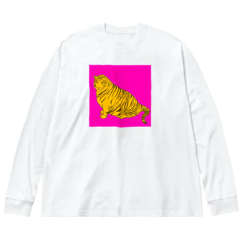 デブトラちゃん ピンク背景 Big Long Sleeve T-Shirt