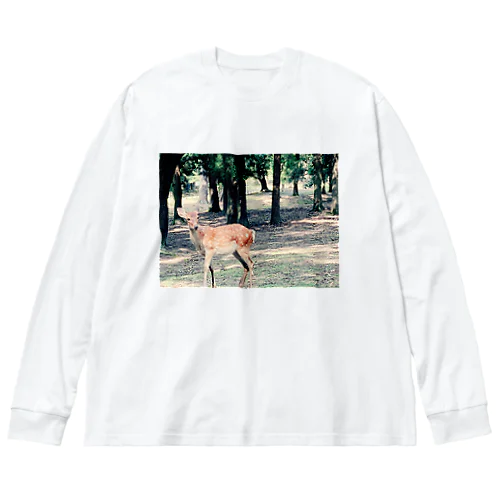 奈良の鹿ちゃん🦌 ビッグシルエットロングスリーブTシャツ