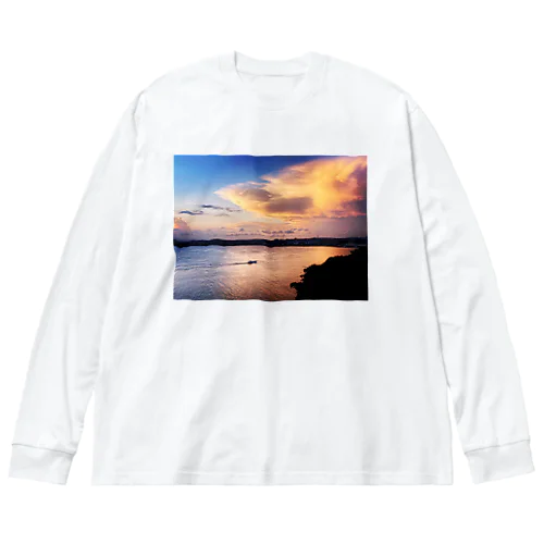 夕焼け船 Big Long Sleeve T-Shirt