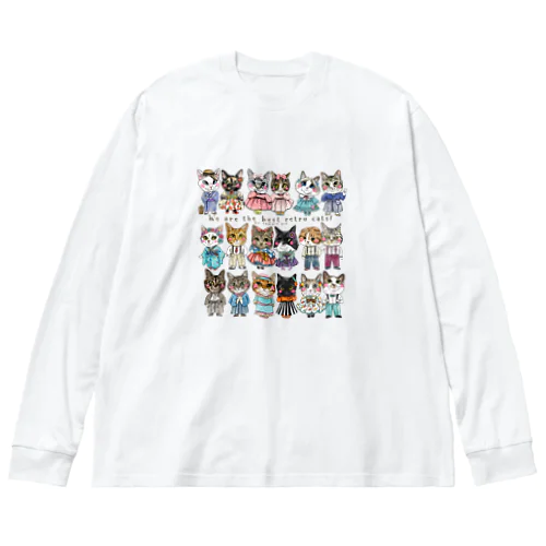 レトロ猫 Big Long Sleeve T-Shirt