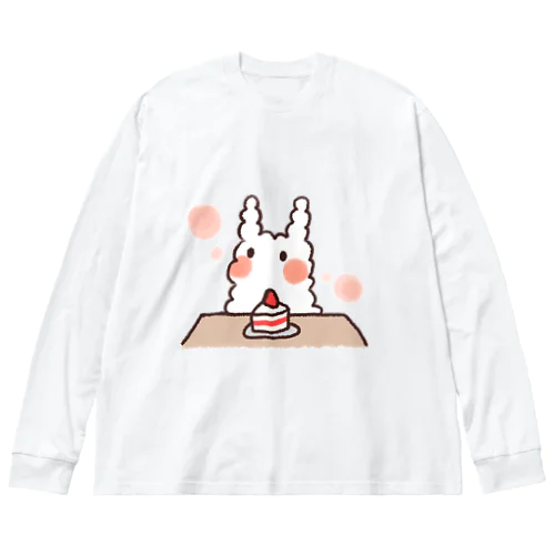 うさぎのウミウシ(ケーキver.) ビッグシルエットロングスリーブTシャツ