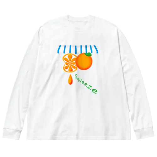 オレンジ　ぎゅぎゅぎゅっ Big Long Sleeve T-Shirt