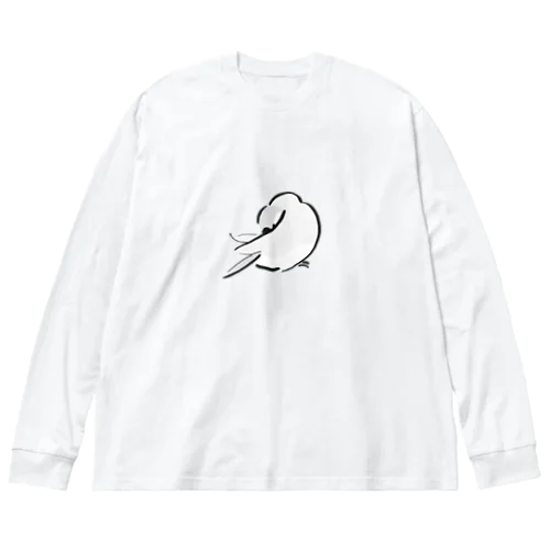 お手入れ文鳥 ビッグシルエットロングスリーブTシャツ