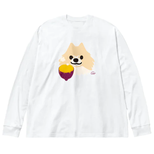 焼き芋　味を知ったポメラニアン Big Long Sleeve T-Shirt