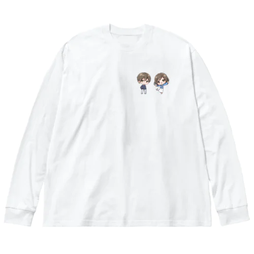 しらたまくんともなかちゃん Big Long Sleeve T-Shirt