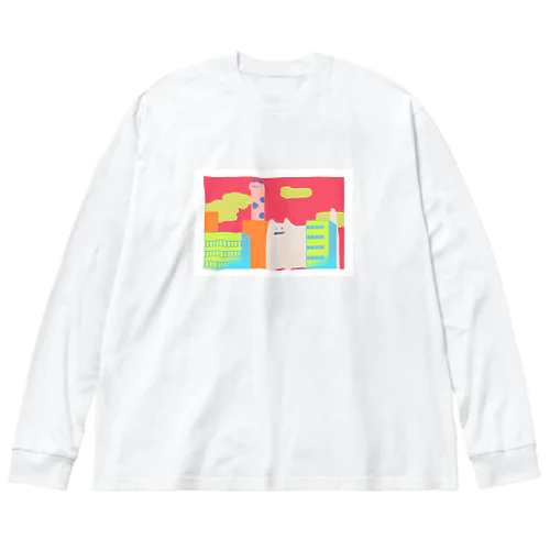 デカねことデッカきりん Big Long Sleeve T-Shirt