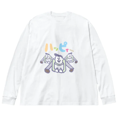 ハッピィー Big Long Sleeve T-Shirt