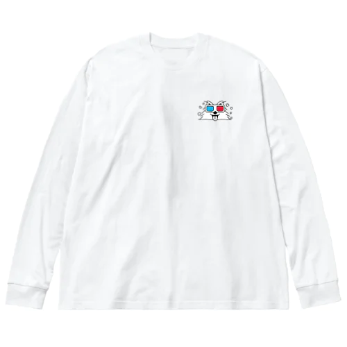 3Ｄメガネのポメラニアンっ！* M配置 Big Long Sleeve T-Shirt