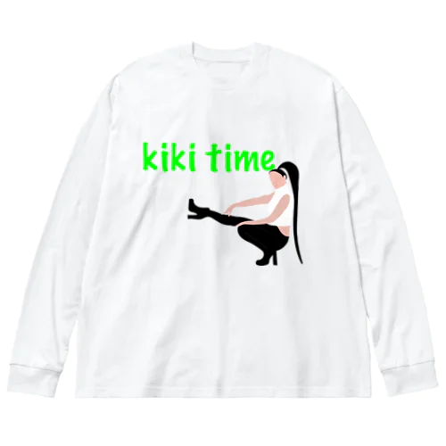 kiki time ビッグシルエットロングスリーブTシャツ