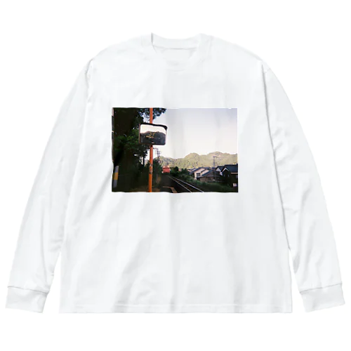 写ルンですで撮った電車 ビッグシルエットロングスリーブTシャツ