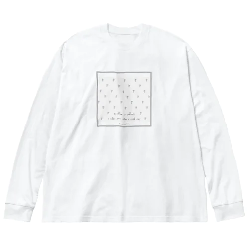 frame Flower pattern ビッグシルエットロングスリーブTシャツ