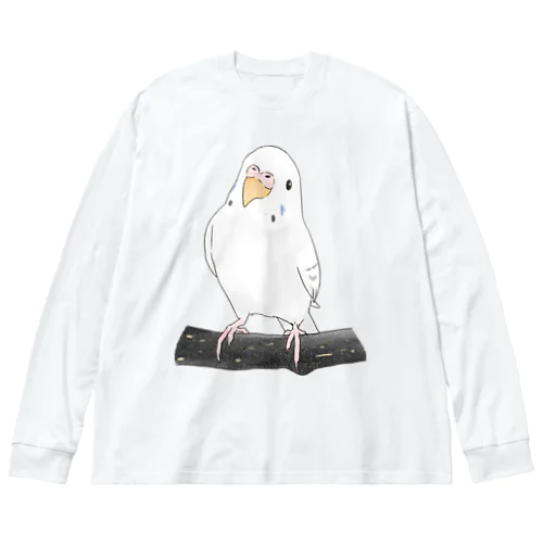 まったりセキセイインコちゃん【まめるりはことり】 Big Long Sleeve T-Shirt