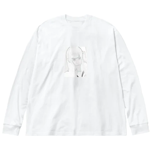 女子高生ホワイト Big Long Sleeve T-Shirt