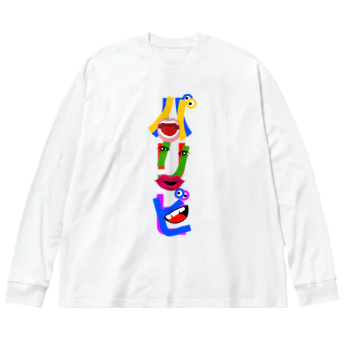 パリピ（縦） ビッグシルエットロングスリーブTシャツ