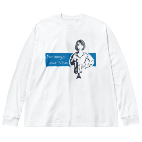 【ブラックバス釣り】釣りガールデカバスハンターTシャツ【ルアー】 ビッグシルエットロングスリーブTシャツ