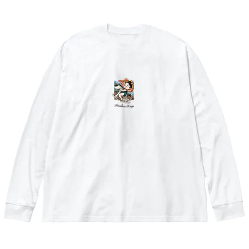 ナポレオンな赤ちゃん（ロゴ有り） ビッグシルエットロングスリーブTシャツ