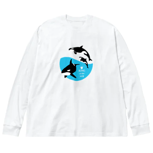 海の王者シャチ Big Long Sleeve T-Shirt