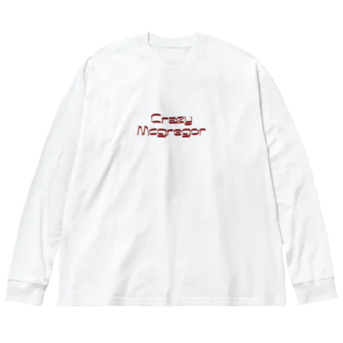 メタリックCrazyMcgregorロゴ（赤ver） ビッグシルエットロングスリーブTシャツ