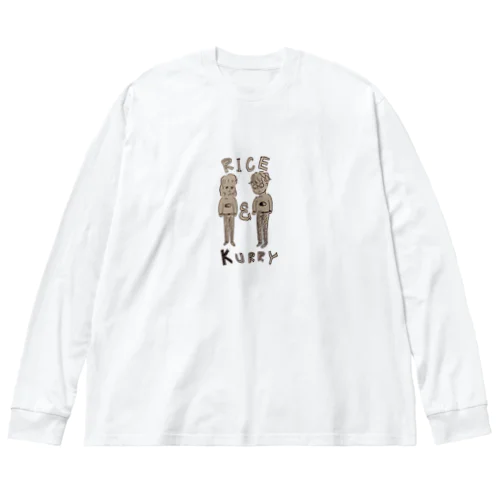 さちなち【RICE&KURRY】 ビッグシルエットロングスリーブTシャツ