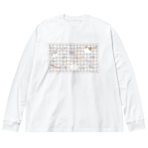 チェック柄 ビッグシルエットロングスリーブTシャツ