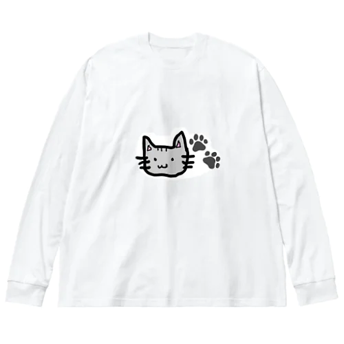 みみさんと足跡 Big Long Sleeve T-Shirt