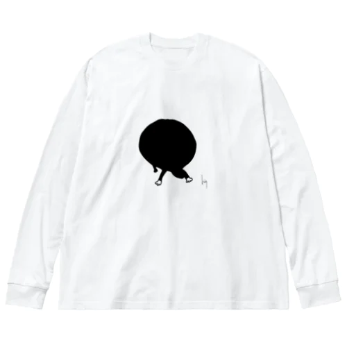 はるちゃん（黒） 루즈핏 롱 슬리브 티셔츠