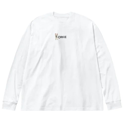 ヨーキー【わんデザイン 3月】 ビッグシルエットロングスリーブTシャツ