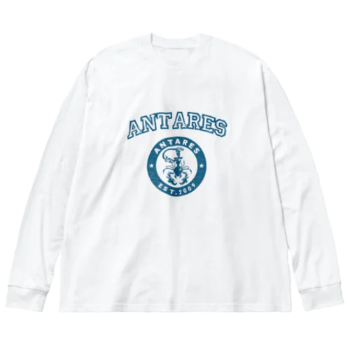 Antares University風　単色 ビッグシルエットロングスリーブTシャツ