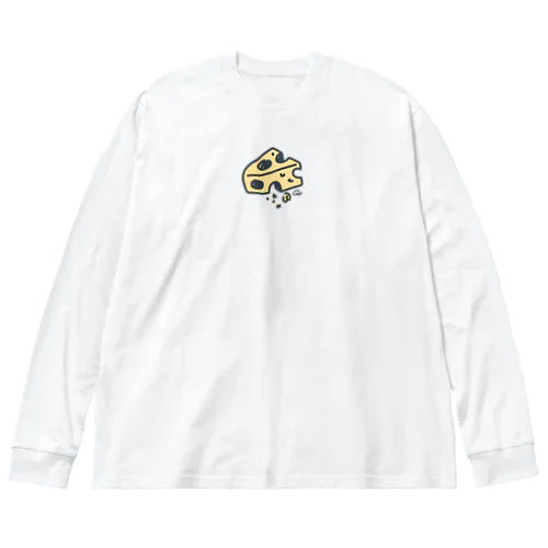 ワンポイント ねことネズミと例のチーズの例のチーズ Big Long Sleeve T-Shirt