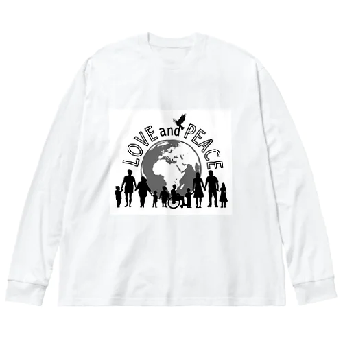 LOVE and PEACE ビッグシルエットロングスリーブTシャツ