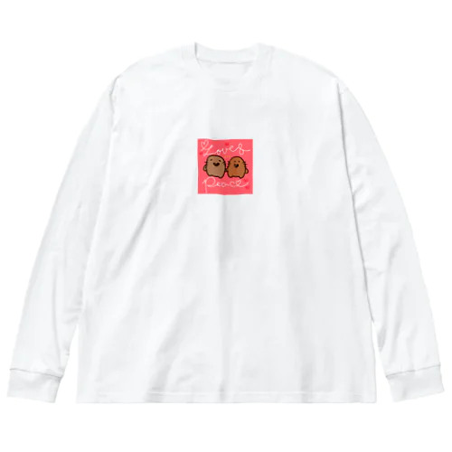 もぐパイセン ラブ&ピース Big Long Sleeve T-Shirt