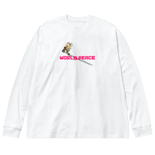 世界平和だよ！さげみちゃん（ドット文字） Big Long Sleeve T-Shirt