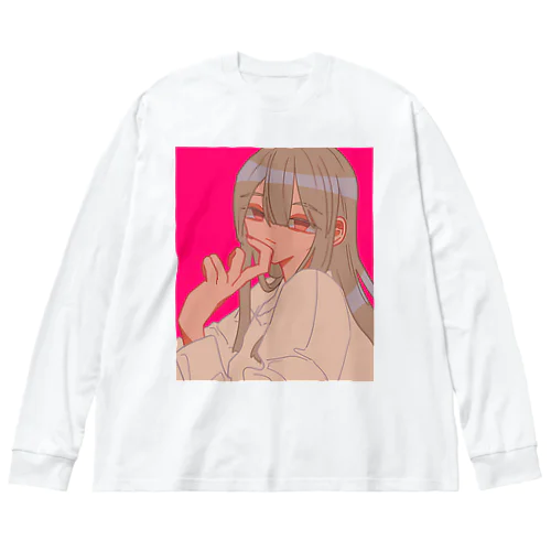 白野Tシャツ Big Long Sleeve T-Shirt