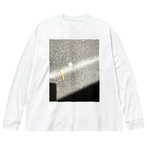 一円とポテト、どちらを拾うか？ Big Long Sleeve T-Shirt